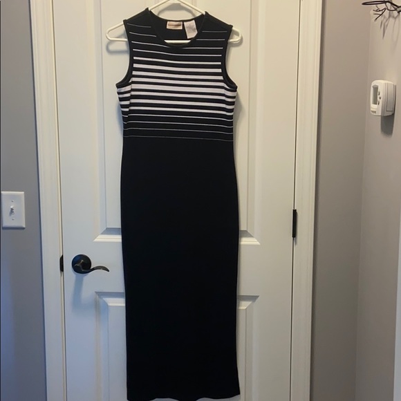 Expressions Dresses & Skirts - Black and white striped cotton dress